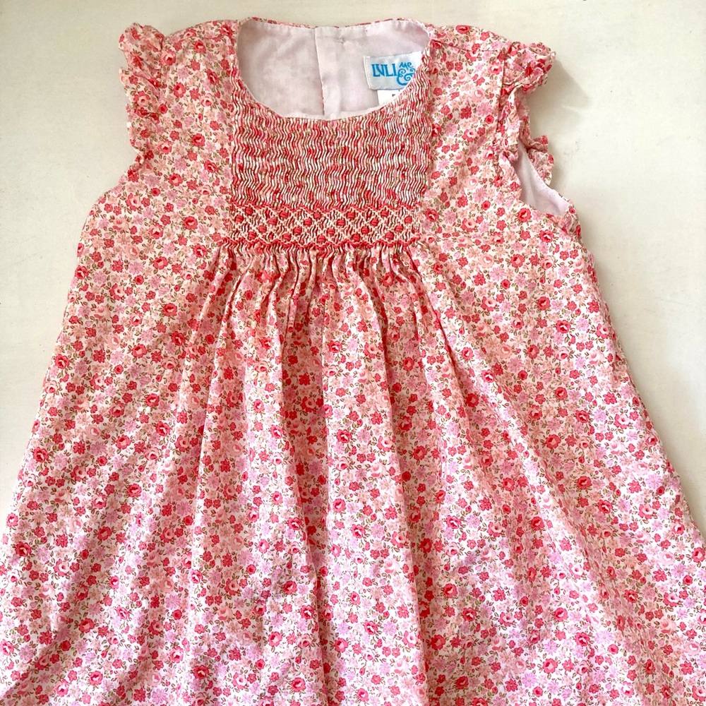 Luli & Me Toddler Girls Smocked Dress - 18 months